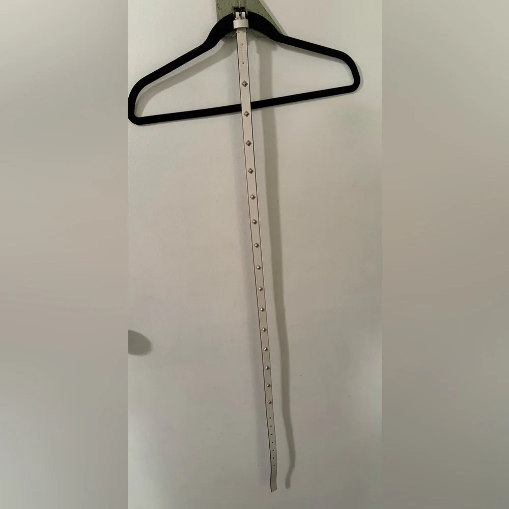 All Saints White Studded Belt